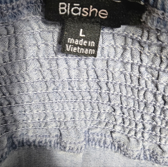 Blue Denim Mini Dress - Picture 3 of 5